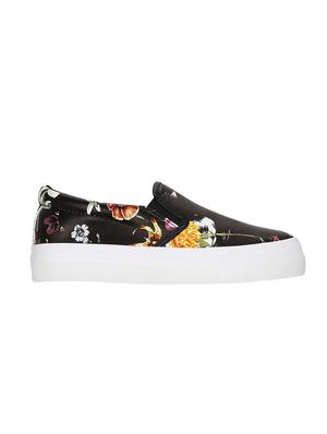 black faux leather plimsolls casual shoes - 13938027 - Standard Image - 2