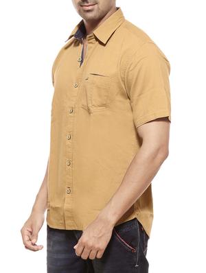 beige cotton casual shirt - 13939175 - Standard Image - 2