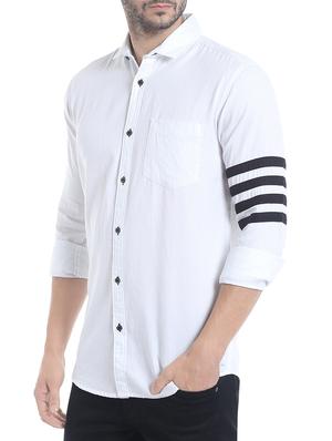white cotton casual shirt - 13940567 - Standard Image - 2