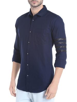 blue cotton casual shirt - 13940568 - Standard Image - 2