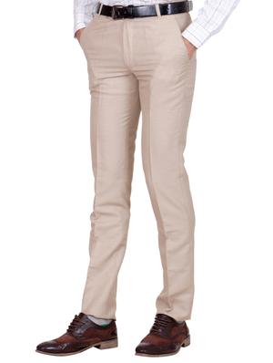 beige cotton blend formal trouser - 13942588 - Standard Image - 2