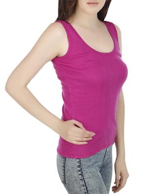 Pink cotton tank tee - 13949343 - Standard Image - 2