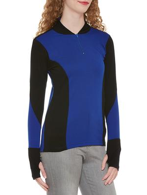 thumb hole sleeved color block tee - 13949987 - Standard Image - 2
