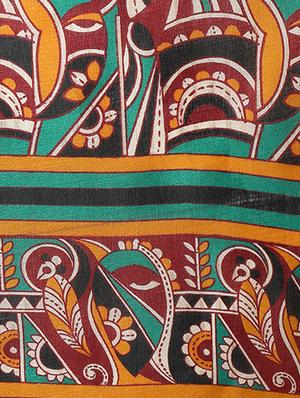 beige art silk printed saree with blouse - 13950793 - Standard Image - 5