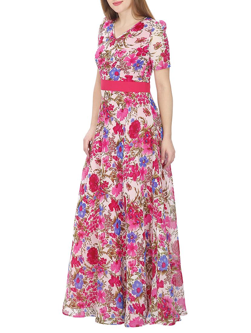 pink polyester gown dress - 13959906 - Zoom Image - 2