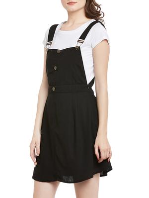 black viscose dungree dress - 13962425 - Standard Image - 2
