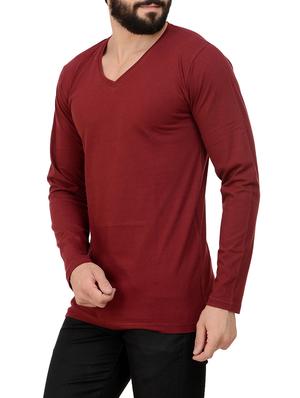 maroon cotton t-shirt - 13979257 - Standard Image - 2