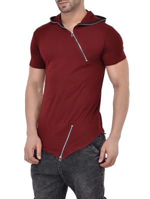 maroon cotton t-shirt - 13979279 - Standard Image - 2