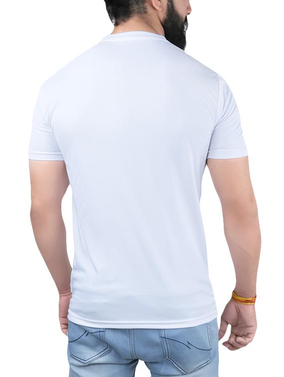 white polyester printed t-shirt - 13982102 - Zoom Image - 2