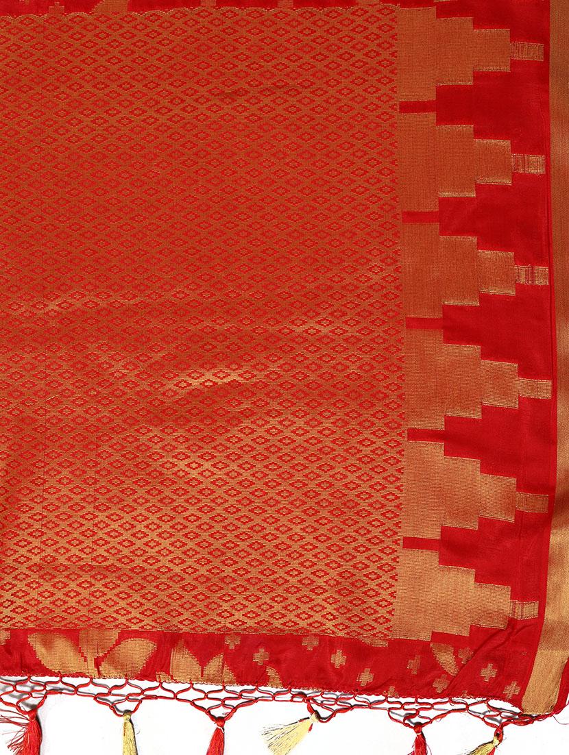 yellow art silk kanjivaram saree with blouse - 13982937 - Zoom Image - 5
