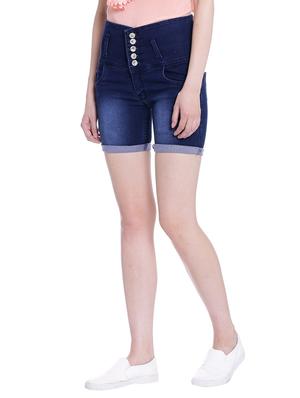 dark blue denim shorts - 13985440 - Standard Image - 2