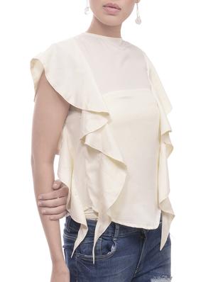 open back ruffle detail top - 13989403 - Standard Image - 2