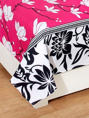 HFI 140 TC Polycotton Double Bed Sheet with 2 Pillow Covers - 13993056 - Standard Image - 2