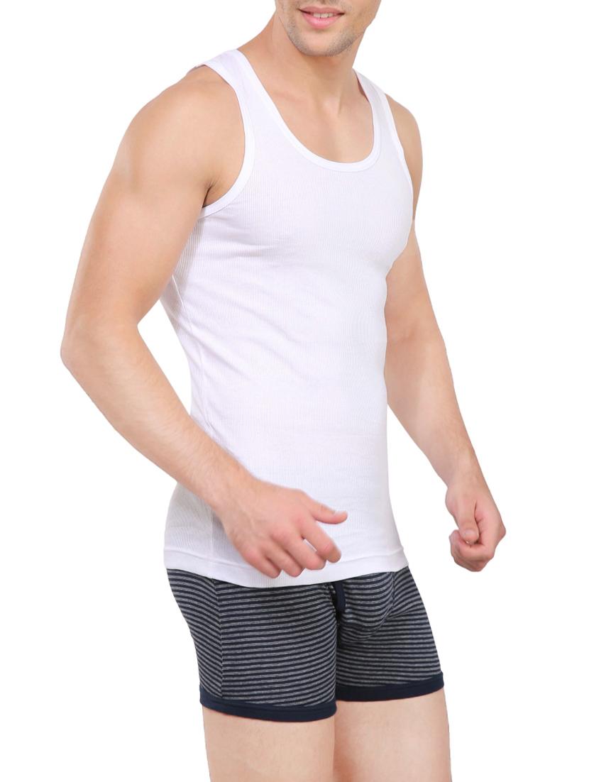 white cotton vest - 13994939 - Zoom Image - 2