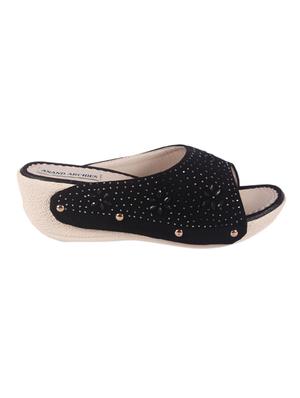 Anand Archies Artificial Leather Black Wedges for Girl's & Women's (AA-344-36) - 13997868 - Standard Image - 2
