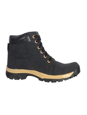 black leatherette high ankle boot - 13998001 - Standard Image - 2