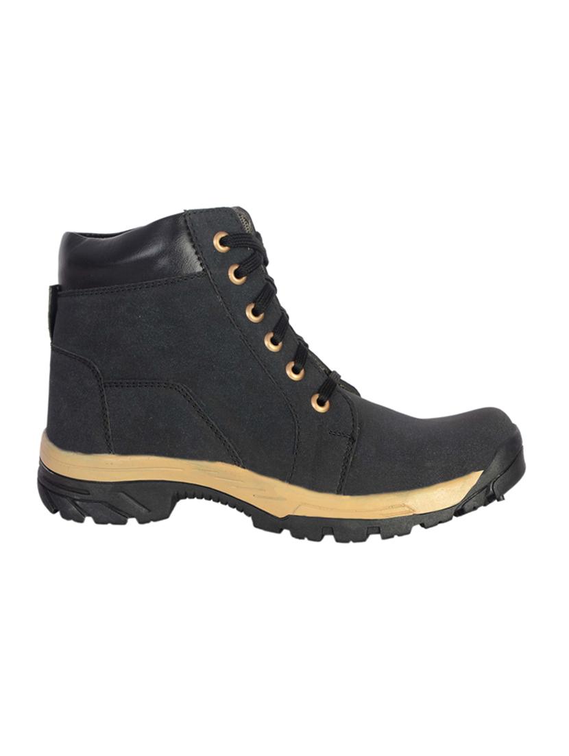 black leatherette high ankle boot - 13998001 - Zoom Image - 2