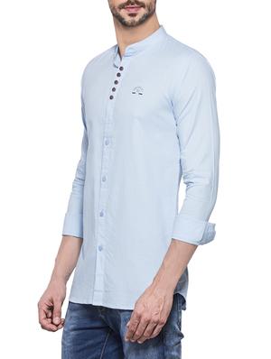 light blue cotton casual shirt - 14000143 - Standard Image - 2