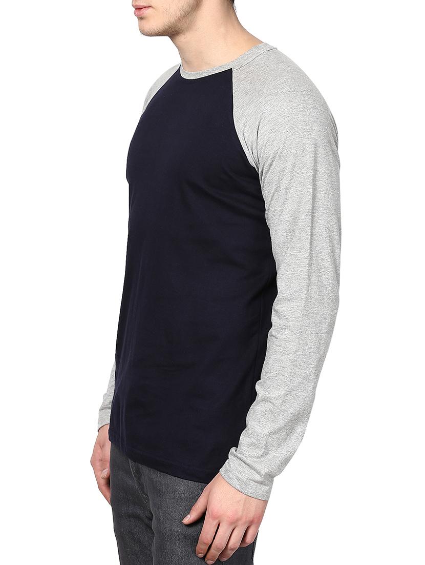navy blue cotton raglan tshirt - 14000938 - Zoom Image - 2