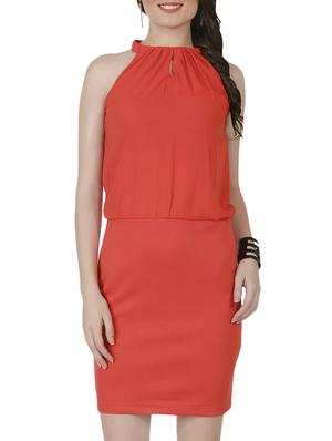 key hole neck blouson dress - 14001588 - Standard Image - 2