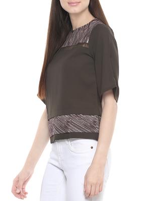 pleat detail printed panel top - 14007894 - Standard Image - 2