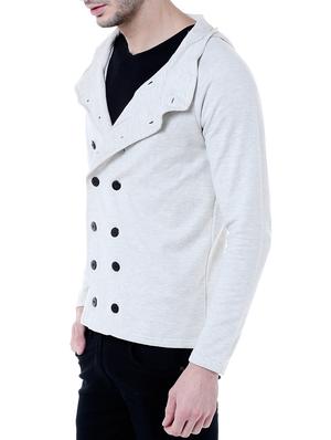 white cotton casual jacket - 14010514 - Standard Image - 2