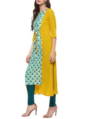 printed layered kurta - 14012363 - Standard Image - 2