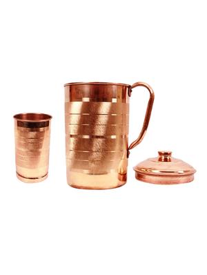 handmade pure copper jug with 1 glass by joco prime - 14033728 - Standard Image - 2