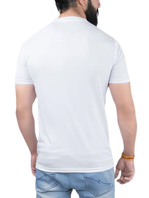 white cotton front print t-shirt - 14038416 - Standard Image - 2