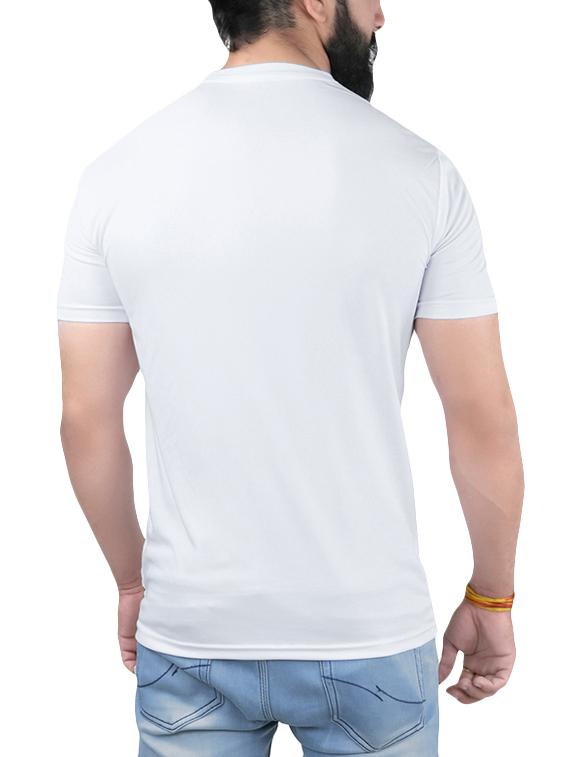 white cotton front print t-shirt - 14038416 - Zoom Image - 2