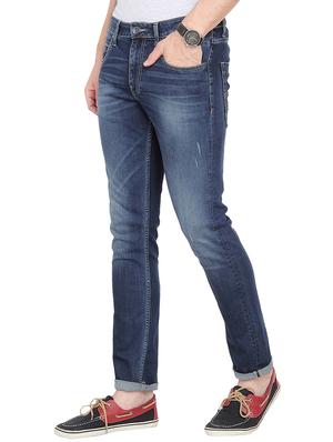 dark blue cotton washed jeans - 14042594 - Standard Image - 2