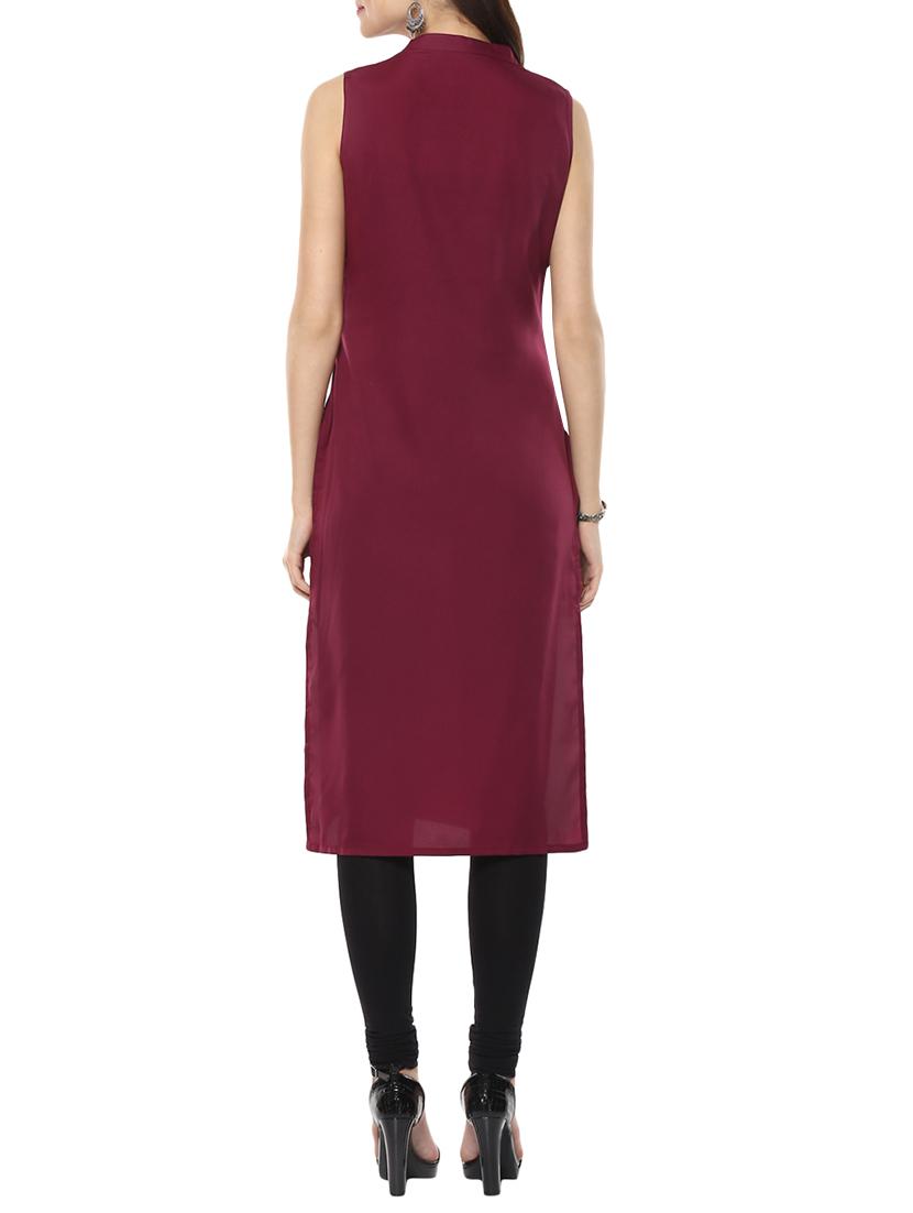 straight kurta with jacket - 14049320 - Zoom Image - 2