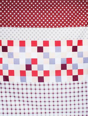 home candy fancy checks 3-d double bed sheet with 2 pillow covers - 14052085 - Standard Image - 2