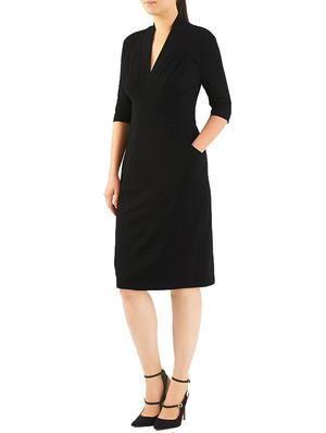 i wear my style black poly cotton shift dress - 14069772 - Standard Image - 2
