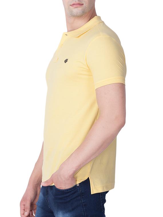 yellow cotton collared tshirt - 14070665 - Zoom Image - 2