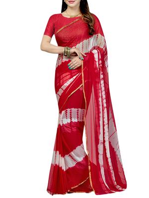 set of 2 multicolor chiffon saree with blouse - 14077797 - Standard Image - 2