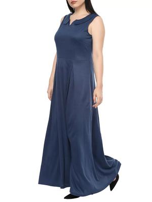 blue jersey plus dress - 14081031 - Standard Image - 2