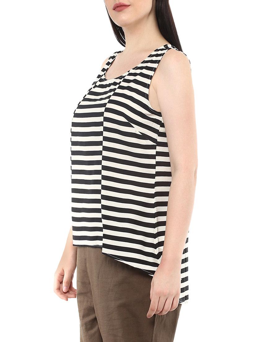 black stripped plus top - 14081124 - Zoom Image - 2