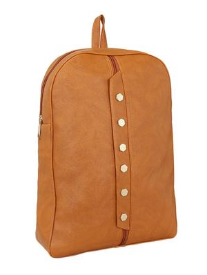 tan leatherette fashion backpack - 14082325 - Standard Image - 2