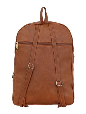 brown leatherette fashion backpack - 14082326 - Standard Image - 2