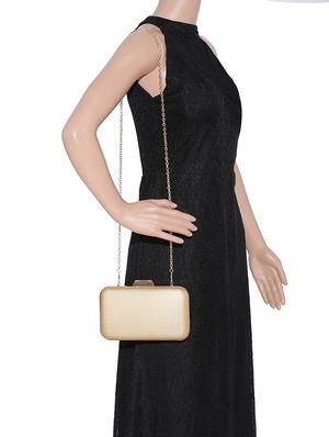 brown metal box clutch - 14082338 - Standard Image - 5