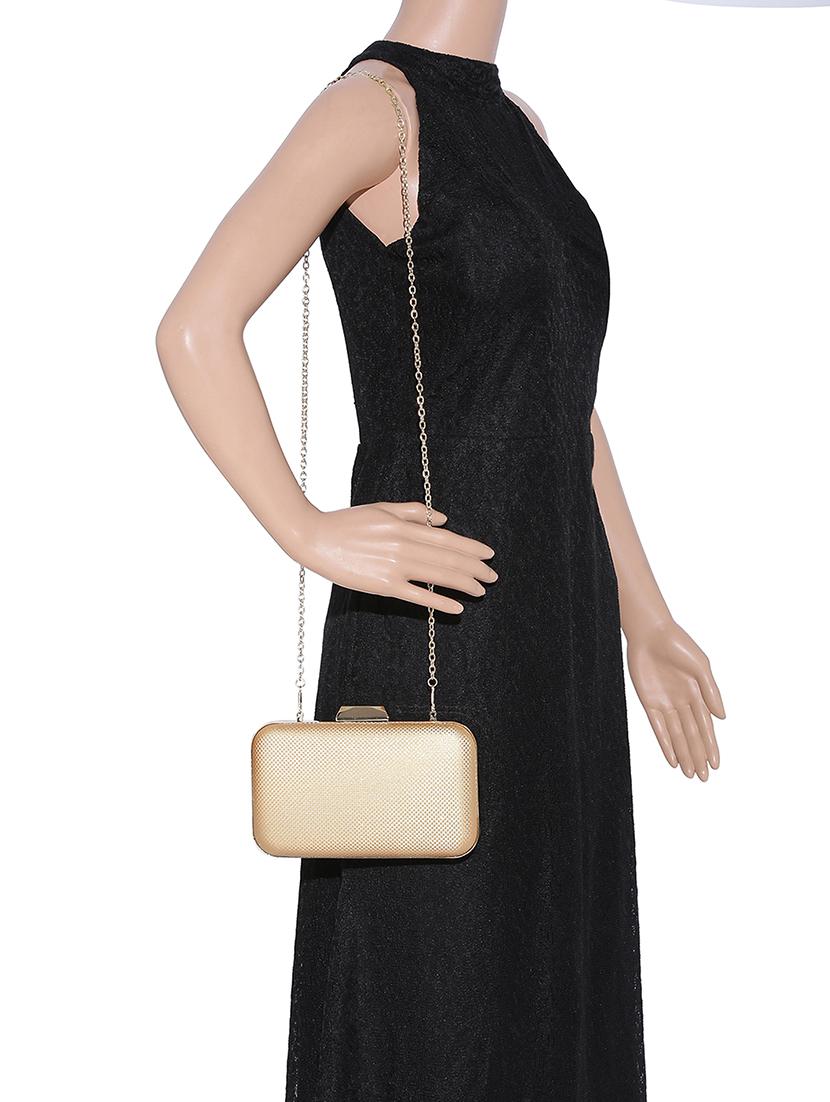 brown metal box clutch - 14082338 - Zoom Image - 5