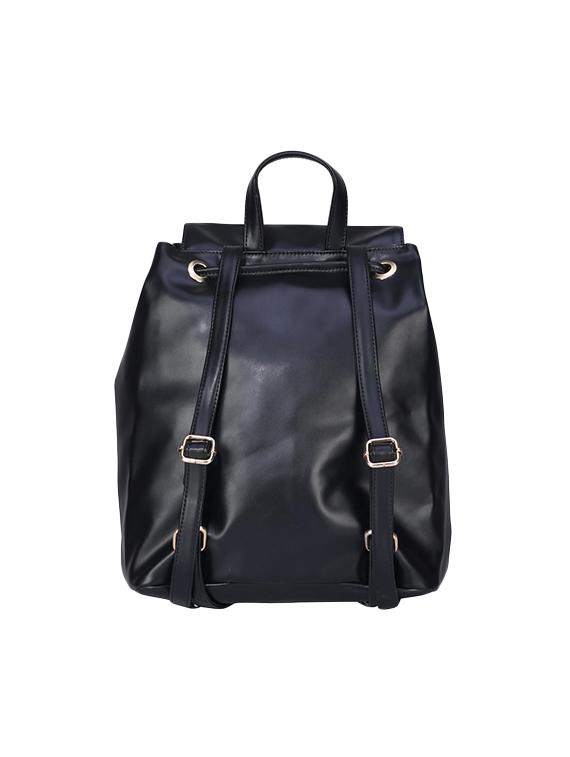 black leatherette fashion backpack - 14082844 - Zoom Image - 2