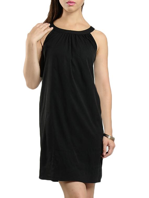black viscose shift dress - 14083169 - Zoom Image - 2