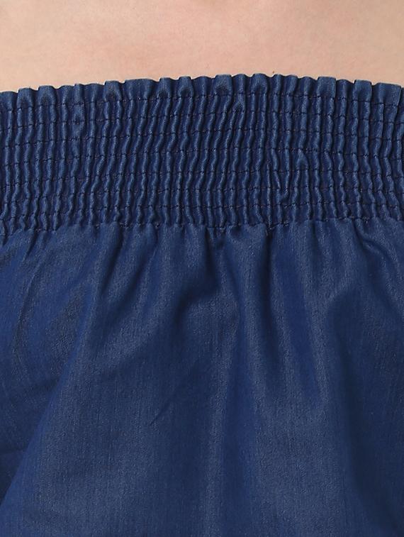 blue denim ruffle dress - 14094280 - Zoom Image - 5