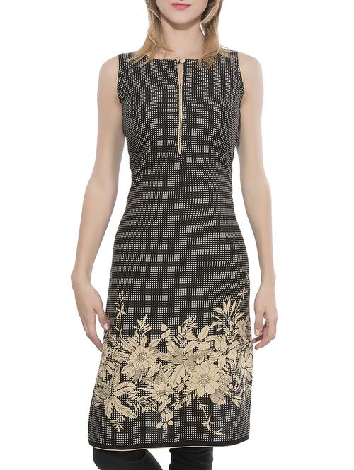 RESHA black cotton straight kurta - 14095271 - Very Small Image - 1