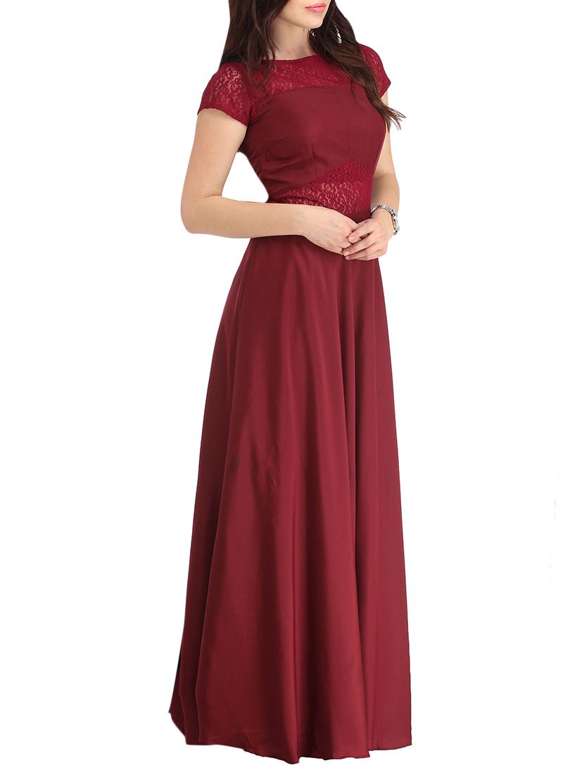 lace panel back bow gown - 14100533 - Zoom Image - 2