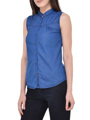 blue denim regular shirt - 14100554 - Standard Image - 2
