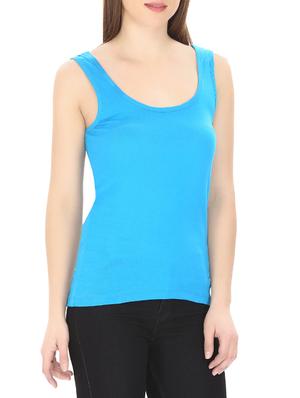 blue cotton tank top - 14101362 - Standard Image - 2