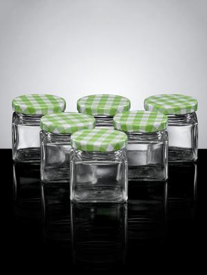 set of 6 pcs Devnow Square Miniature Jar green 30ML - 14101547 - Standard Image - 2